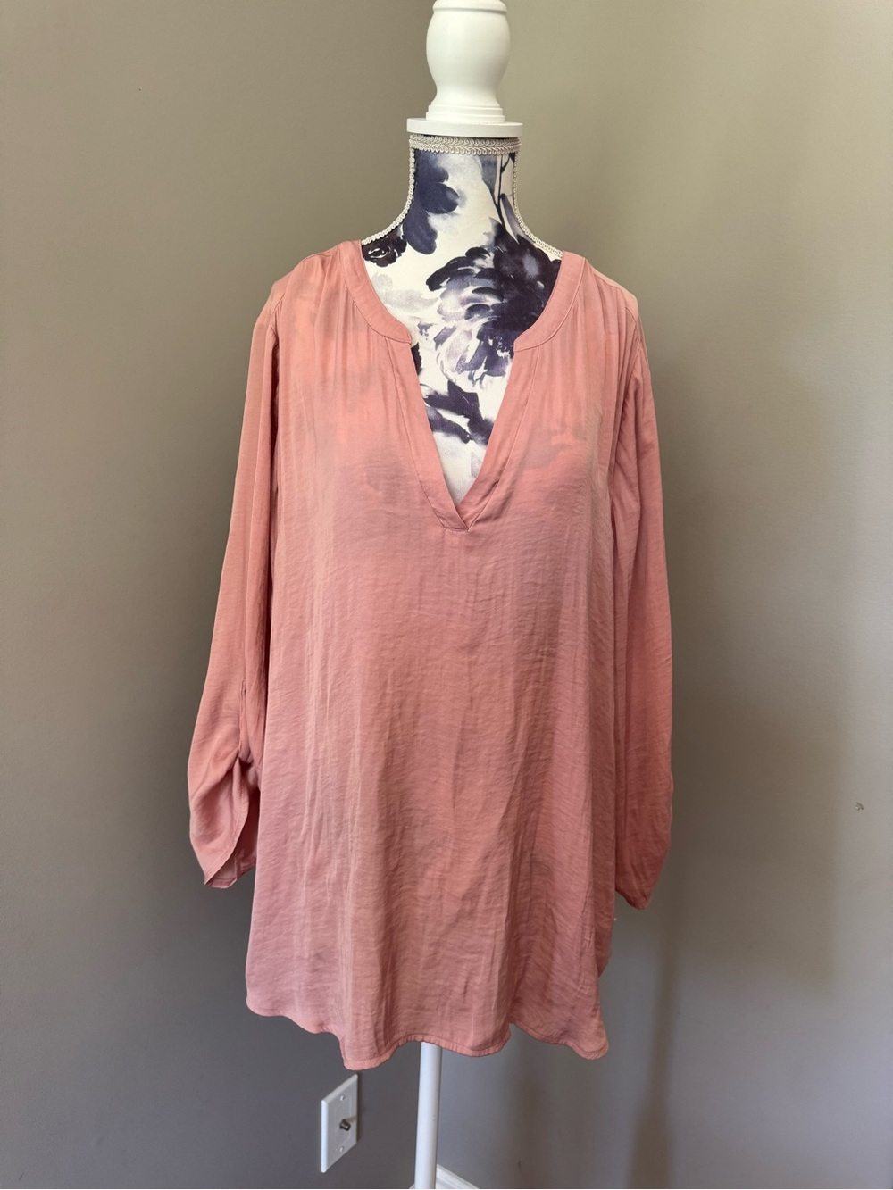 Maurices Dusty Rose V-Neck Tunic Top